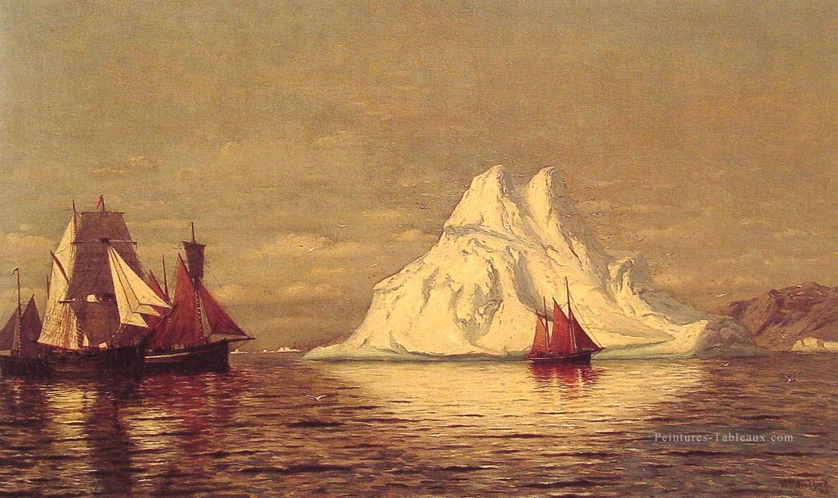 Navires et iceberg William Bradford Peintures à l'huile